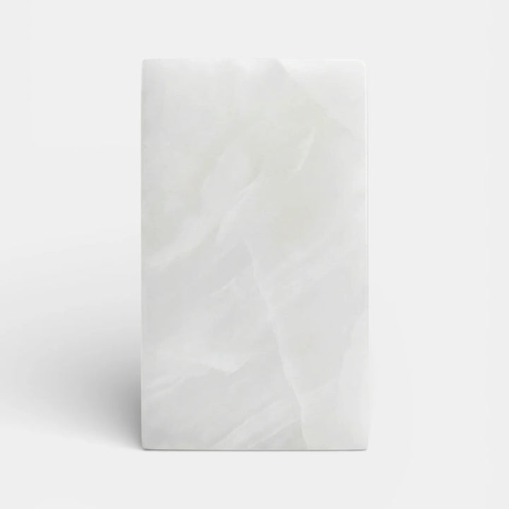 White Onyx Plinth Table
