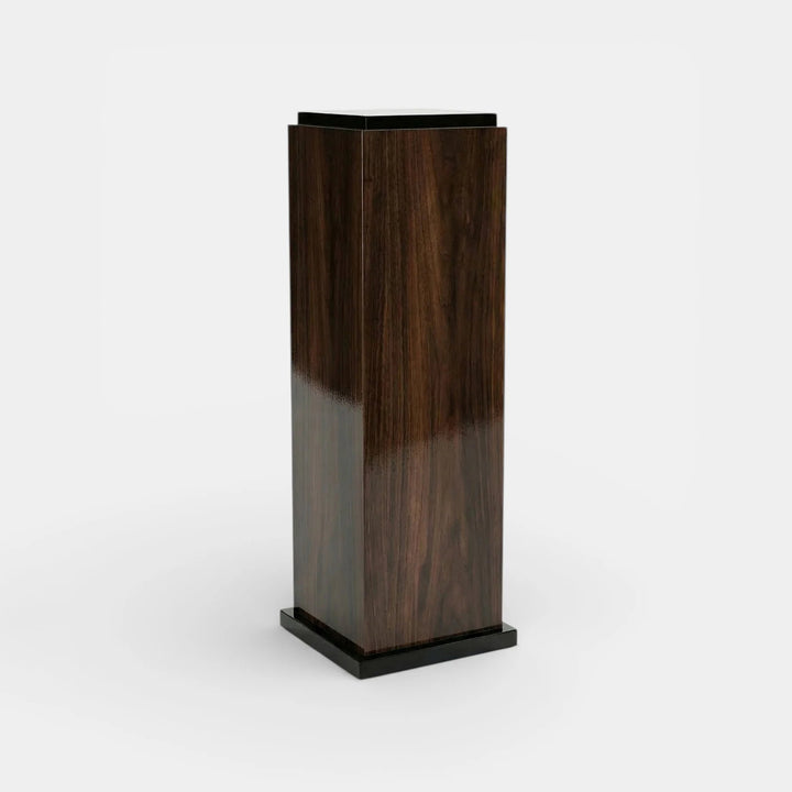 Wood And Black Lacquered Plinth