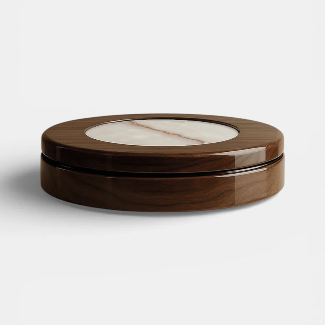 Yoyo Wood and Shell Onyx Coffee Table