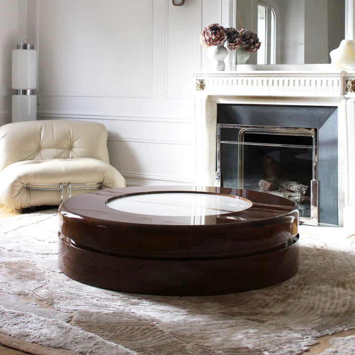 Yoyo Wood and Shell Onyx Coffee Table