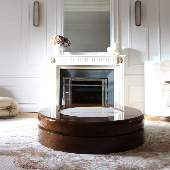 Yoyo Wood and Shell Onyx Coffee Table