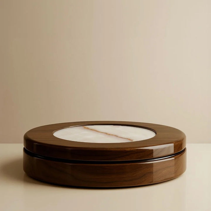 Yoyo Wood and Shell Onyx Coffee Table