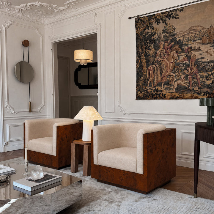 Cantera Burl wood Lounge Chair