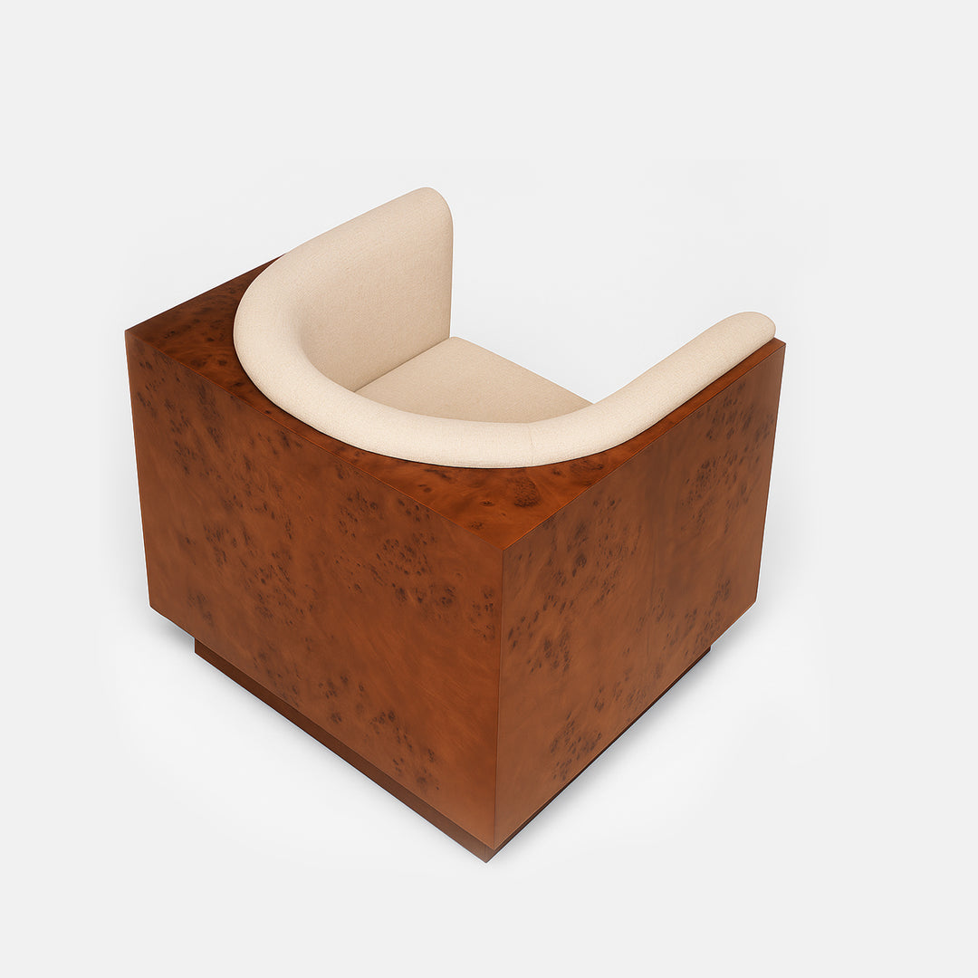 Cantera Burl wood Lounge Chair