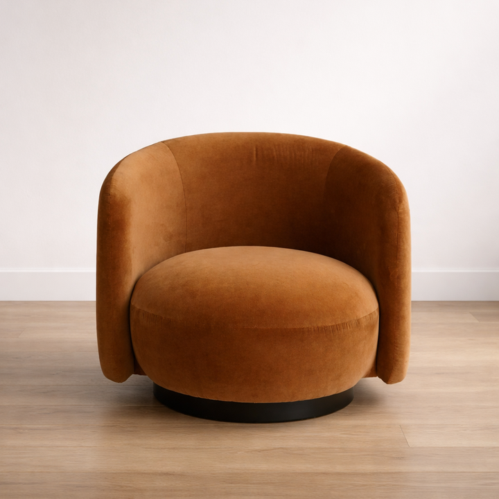 Collins Swivel Lounge Chair Velvet
