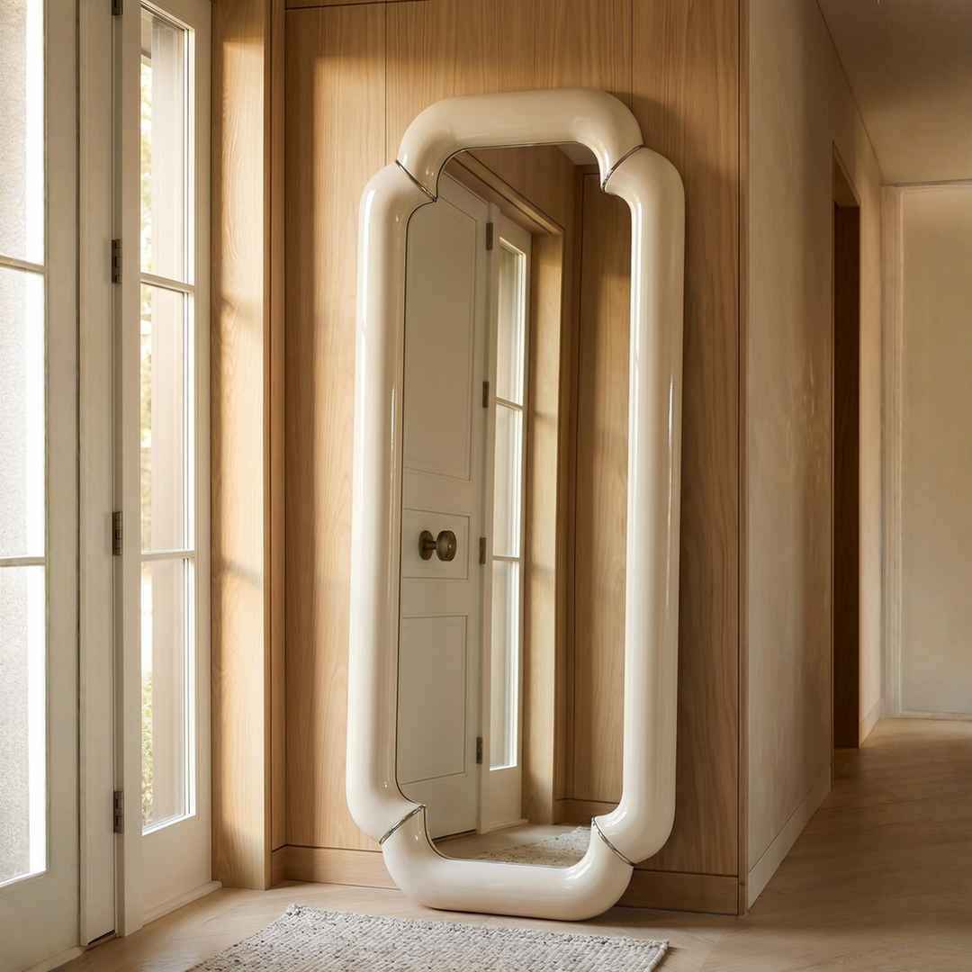 Elyse Floor Mirror - Off White