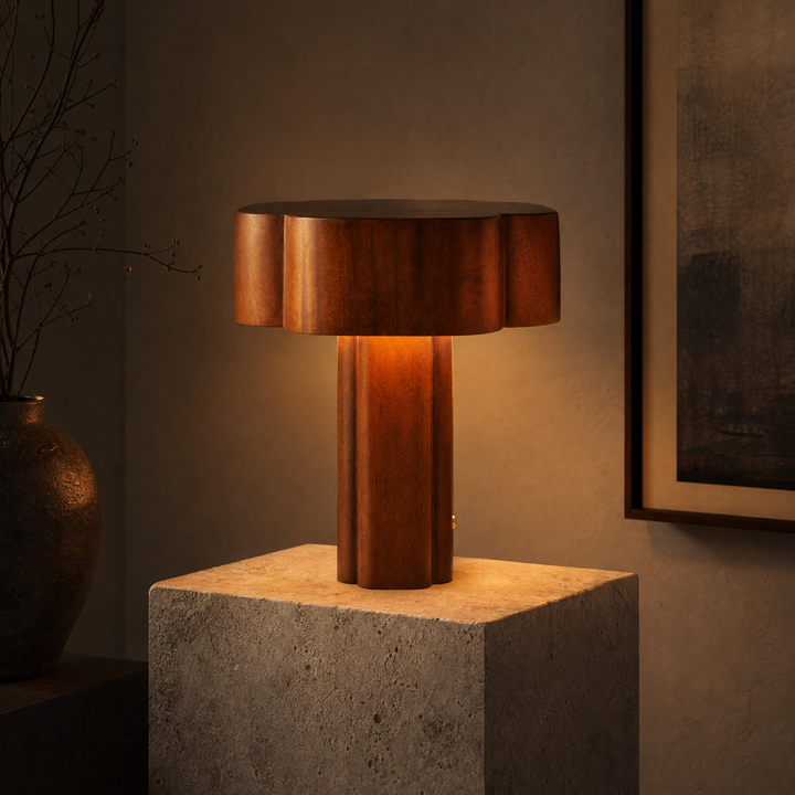 Elyse Portable Lamp - Mahogany