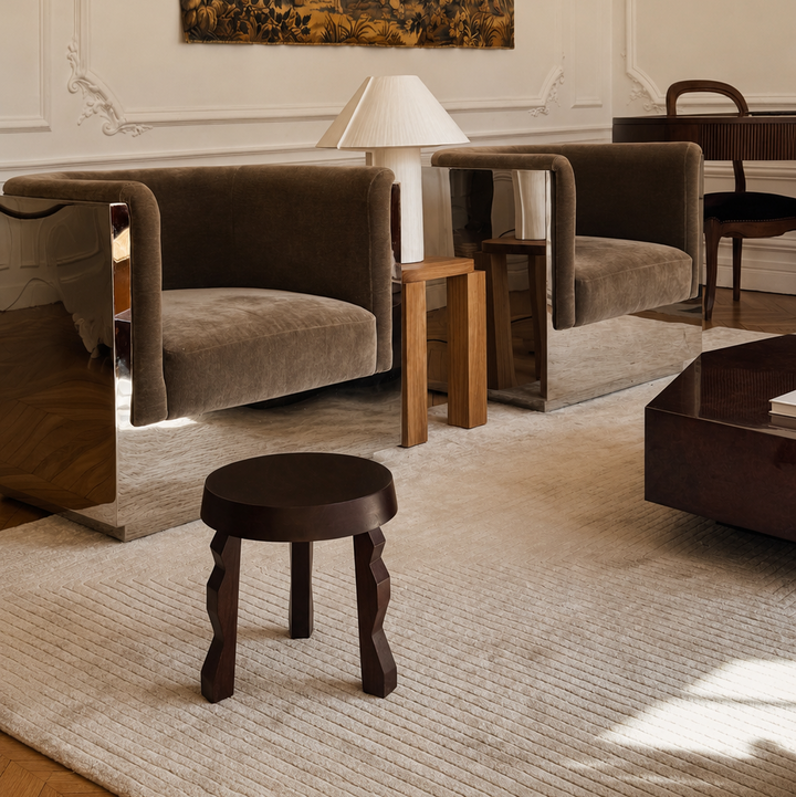 Faye Stool - Dark Stained Mango