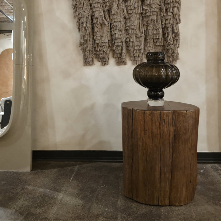 Teak Live Edge Stump Stool
