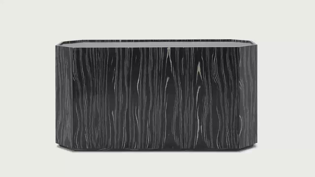 Facet Console Cabinet - Alpi Obsidian