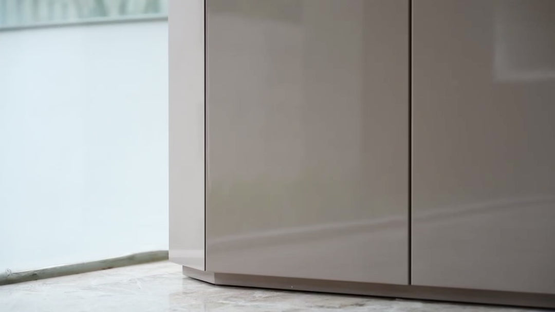 Facet Console Cabinet - Shiitake High Gloss