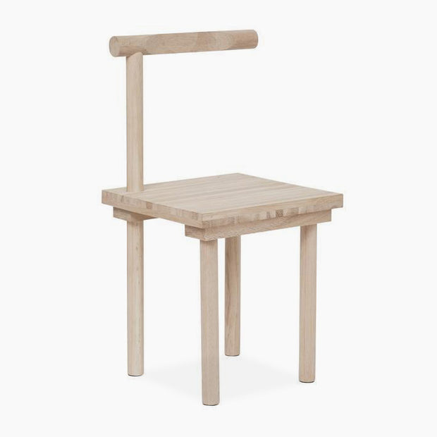 Sculptural Solid Oak Chair