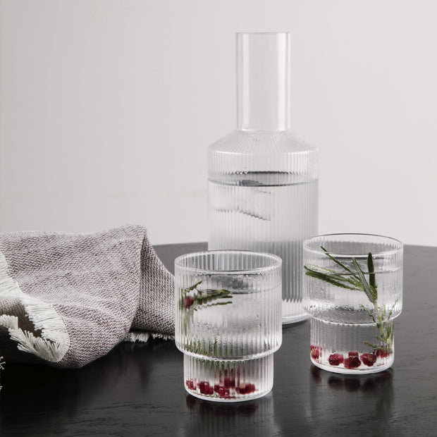 Ripple Glass Carafe - Clear