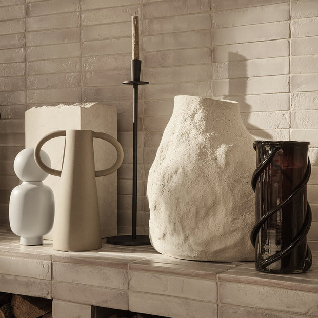 Vulca Vase - Large - Off-white Stone