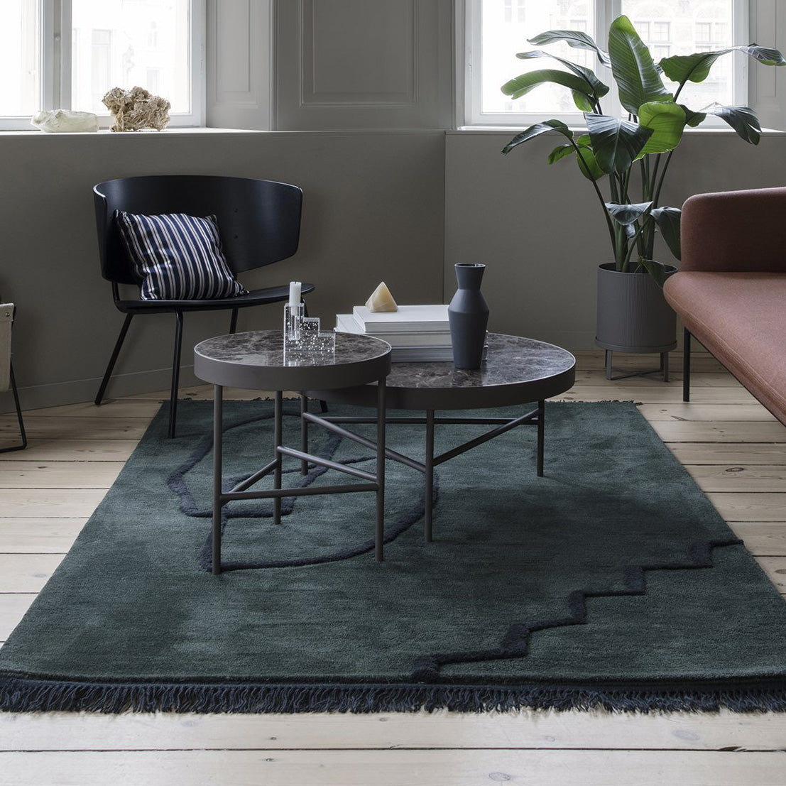 Marble Table - Brown - Large