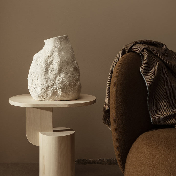 Vulca Vase - Medium - Off-white Stone