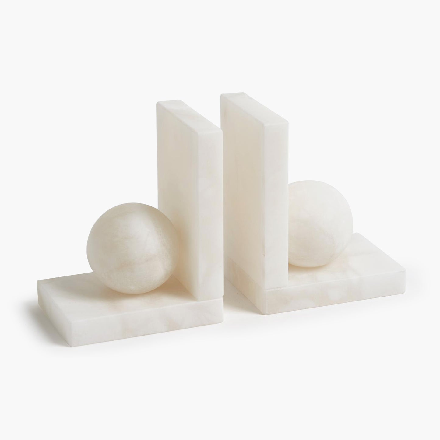 Alabaster Ball Bookends-Pair freeshipping - Forom