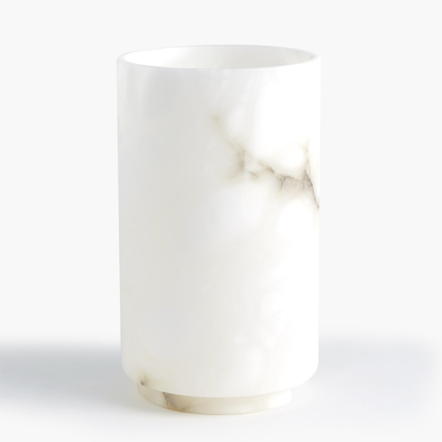 Alabaster Cylinder Vase White freeshipping - Forom