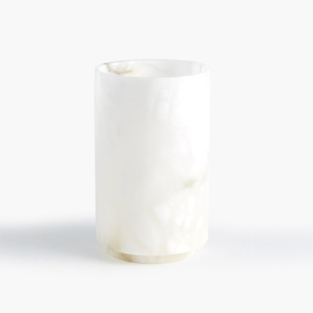 Alabaster Cylinder Vase White freeshipping - Forom