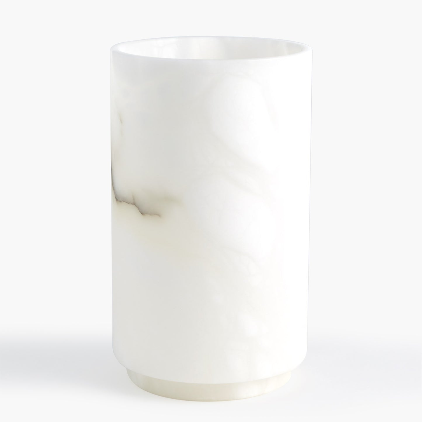 Alabaster Cylinder Vase White freeshipping - Forom