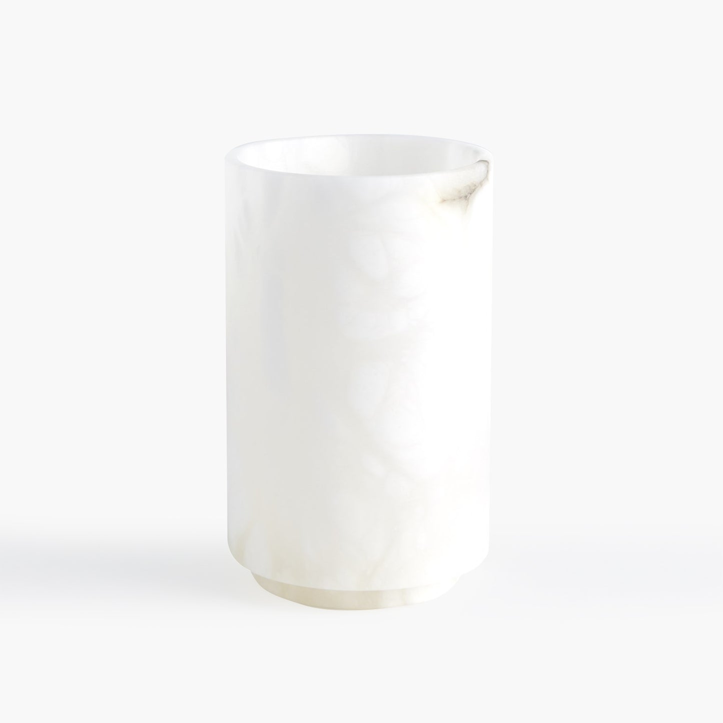 Alabaster Cylinder Vase White freeshipping - Forom