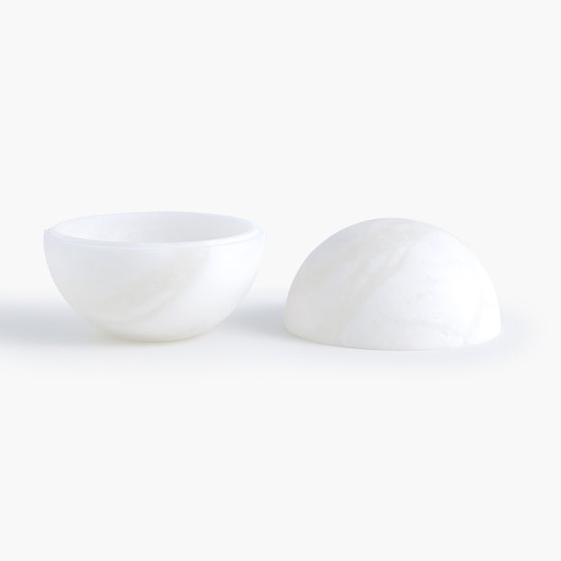 Alabaster Sphere Box-White freeshipping - Forom