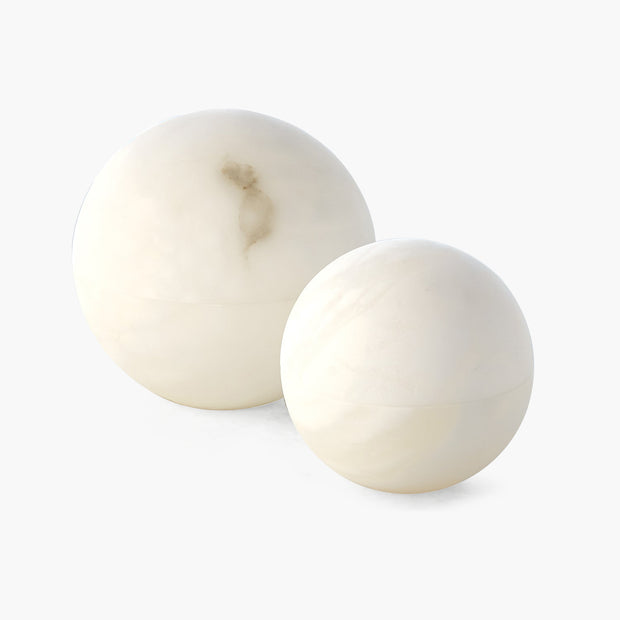 Alabaster Sphere Box-White freeshipping - Forom