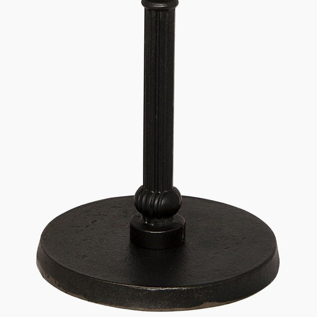 Olivia Side Table, Black Steel with White Marble