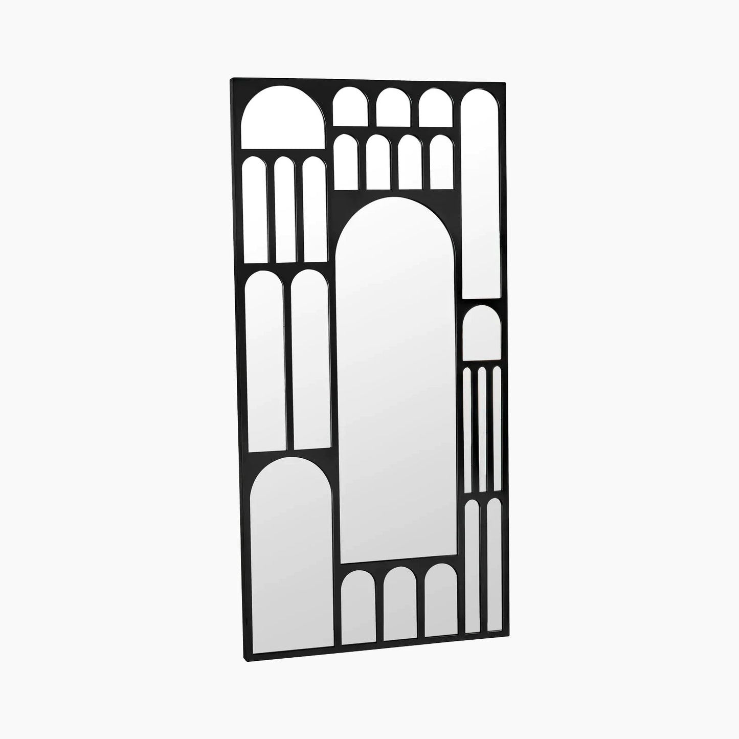 Arch Doorway Mirror, Black Steel