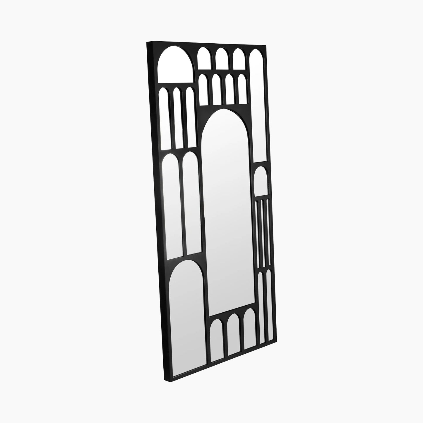 Arch Doorway Mirror, Black Steel