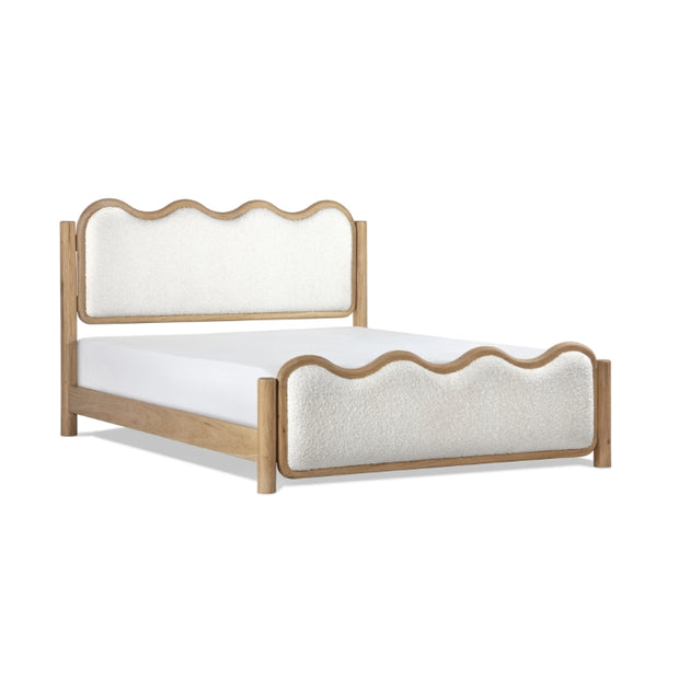 Wave Wooden Frame Bed