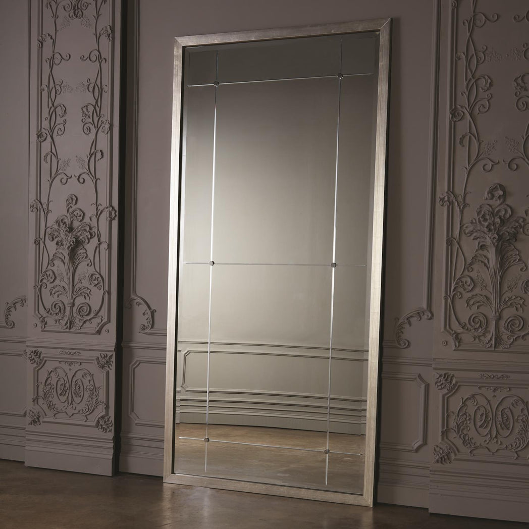 Beaumont Floor Mirror-Silver Leaf freeshipping - Forom