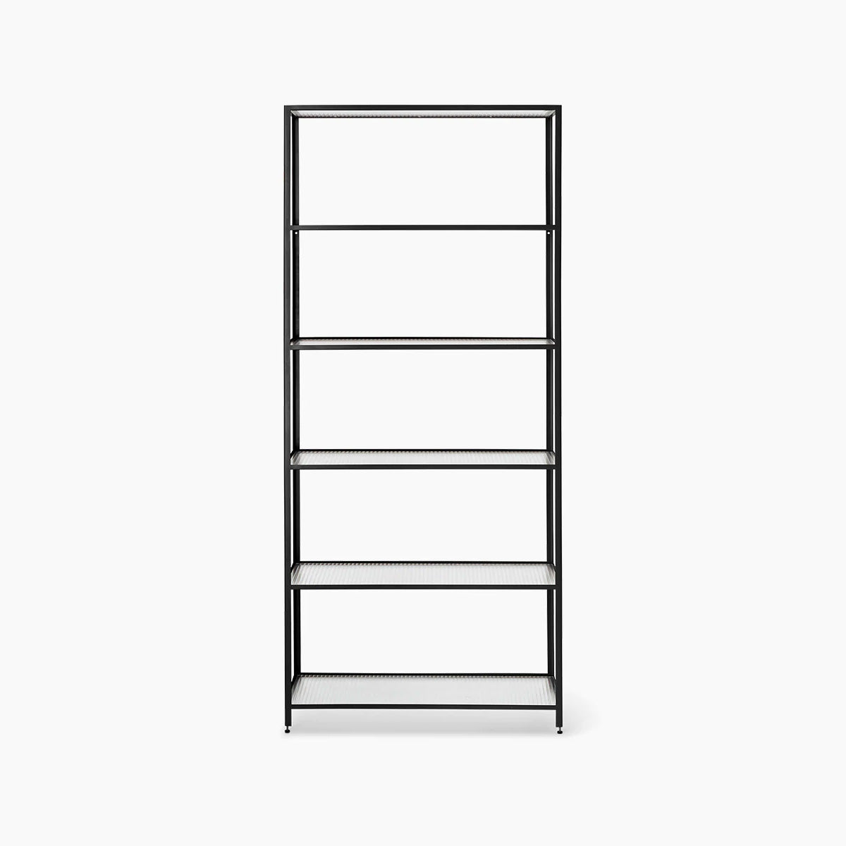 Haze Bookcase - Reeded glass - Black