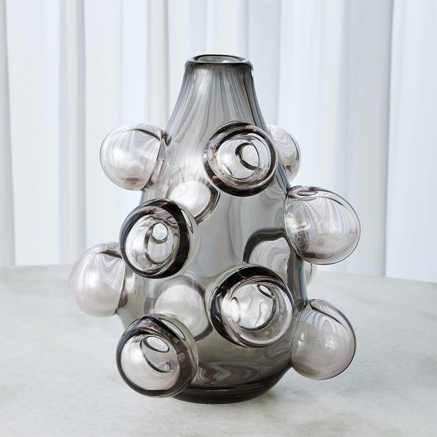 Bubbled Vase-Smoke Grey freeshipping - Forom