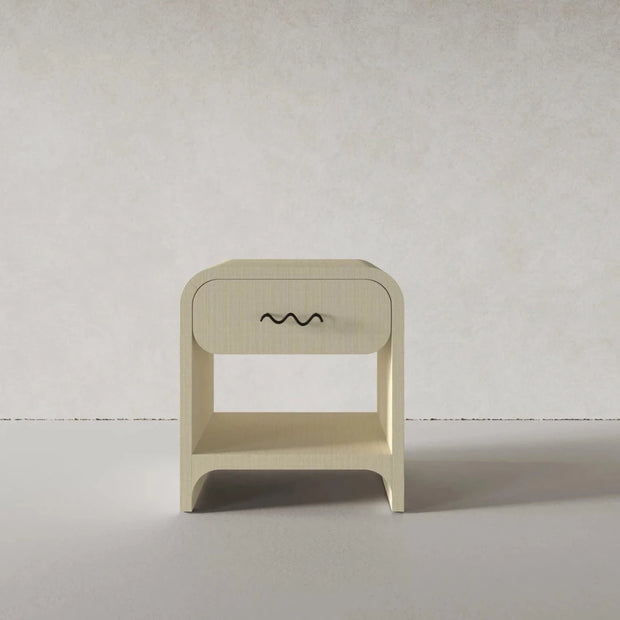 Bruno Bedside Table, Raffia
