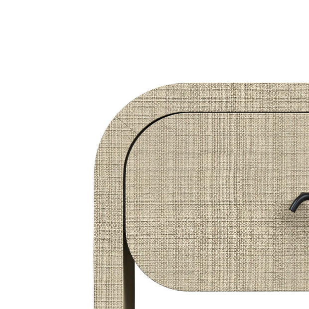 Bruno Bedside Table, Raffia