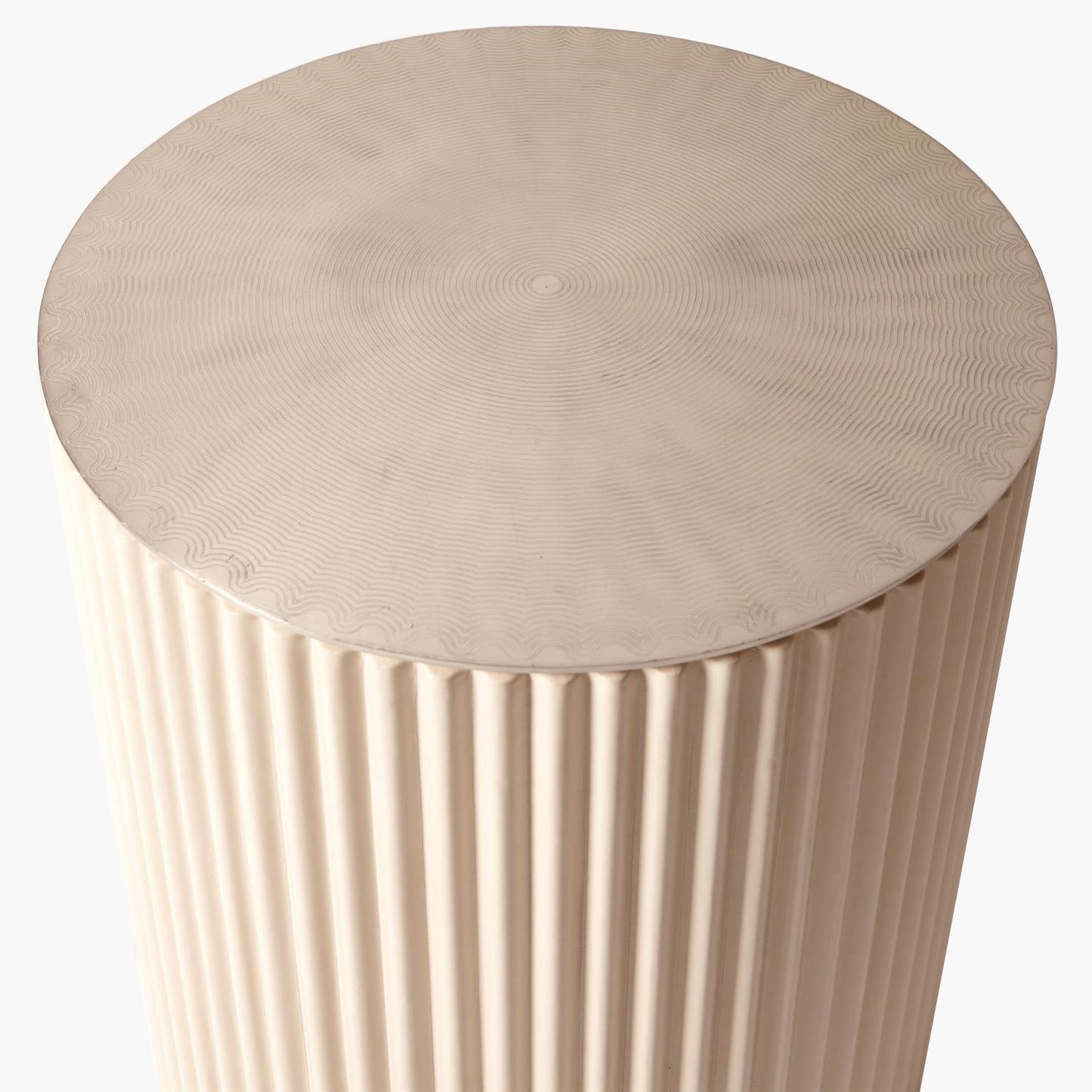 Camille Side Table-White Bronze freeshipping - Forom