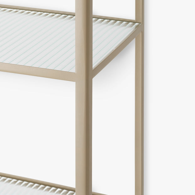 Haze Bookcase - Reeded glass - Cashmere
