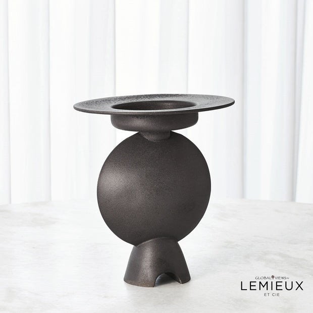 Lemieux Et Cie Camille Geometric Vase-Black