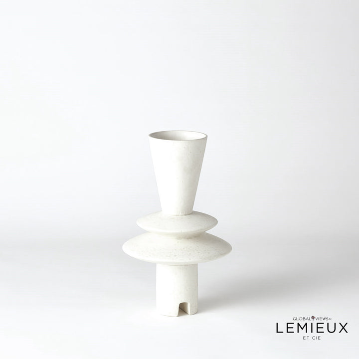 Lemieux Et Cie Adelyn Geometric Vase-White