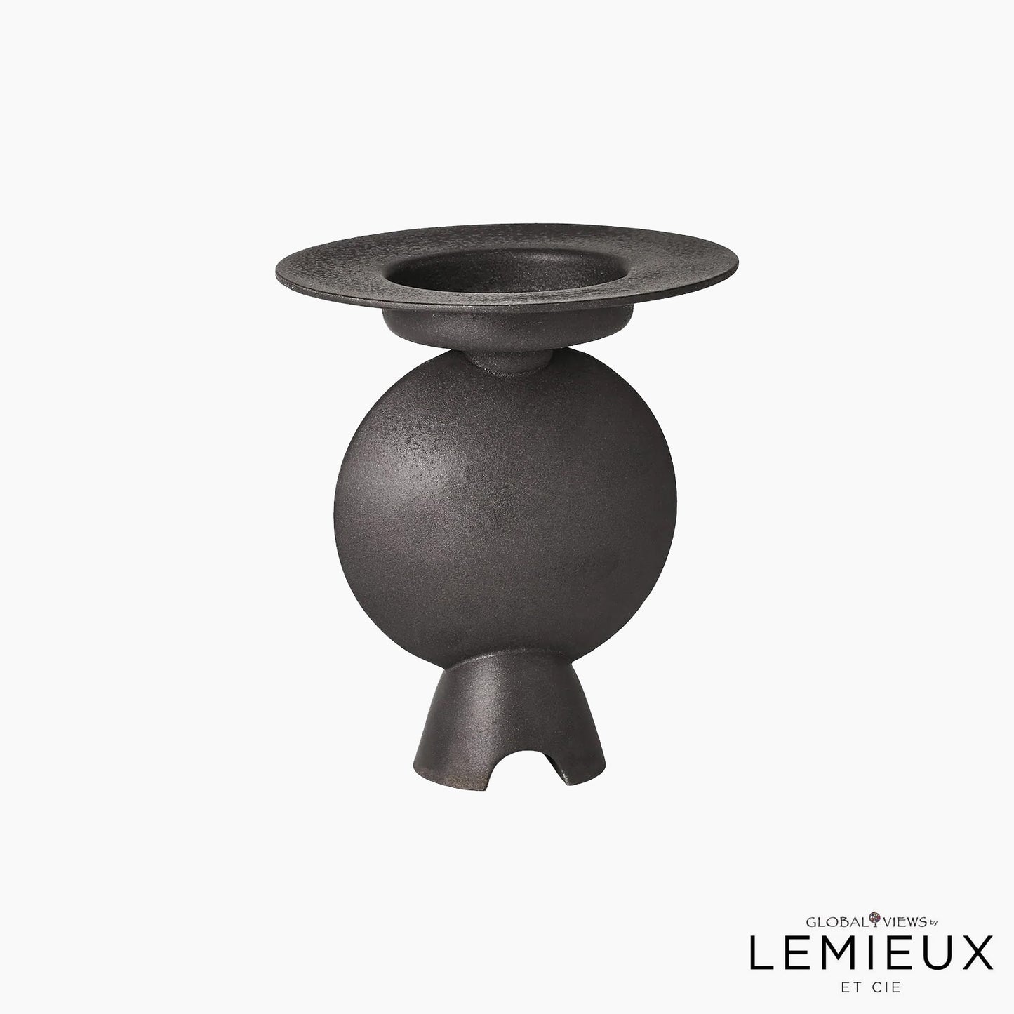Lemieux Et Cie Camille Geometric Vase-Black
