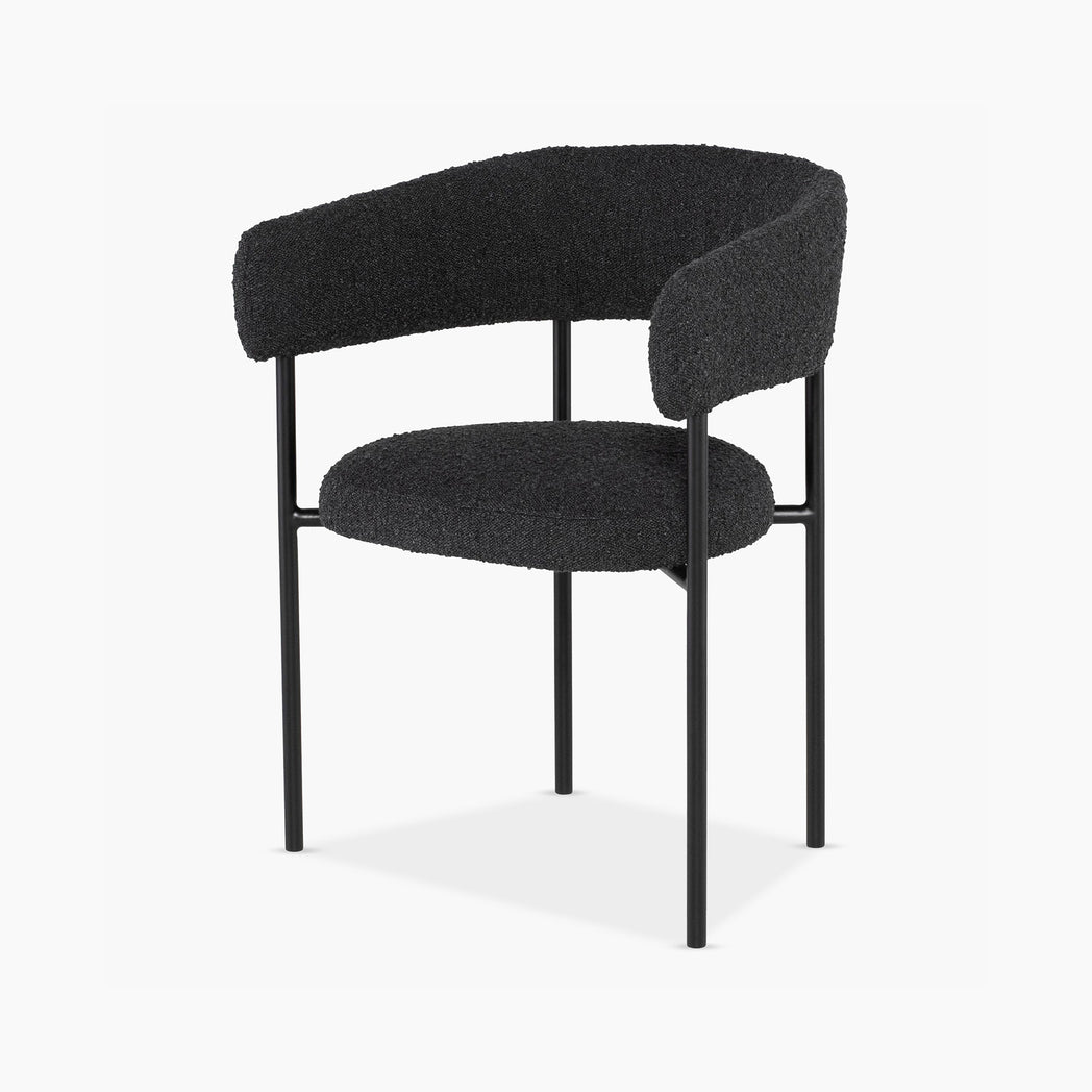 Cassia Dining Chair - Licorice Boucle