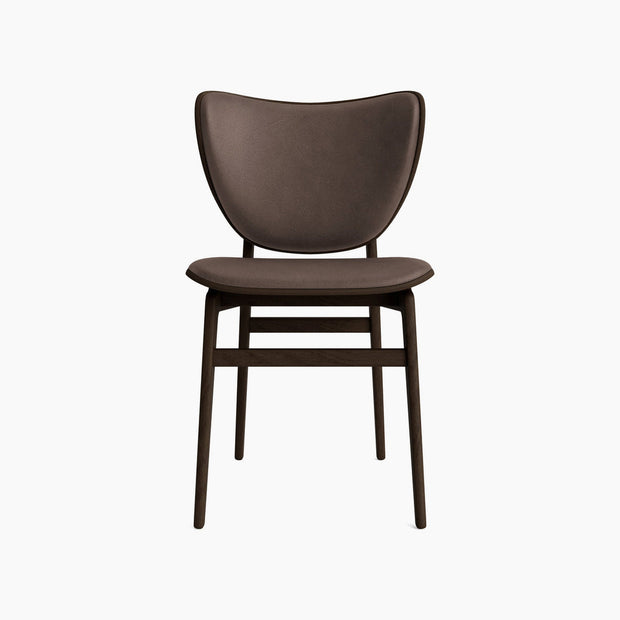 Elephant Chair - Leather Front Upholstery - Dark Smoked Oak