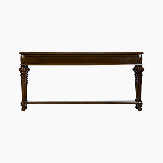 Kennedy Large Console Table, Distressed Brown