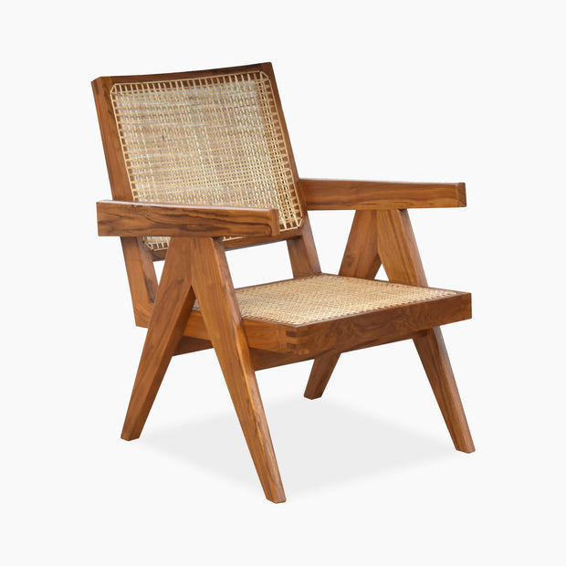 Jeanneret hand cane lounge chair clearance