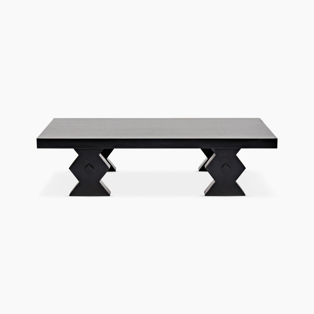 Emerson Coffee Table, Hand Rubbed Black
