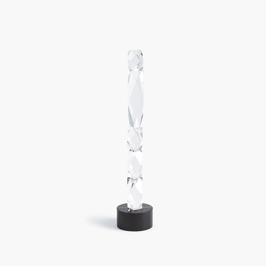 Facette Column Sculpture-Black Base freeshipping - Forom