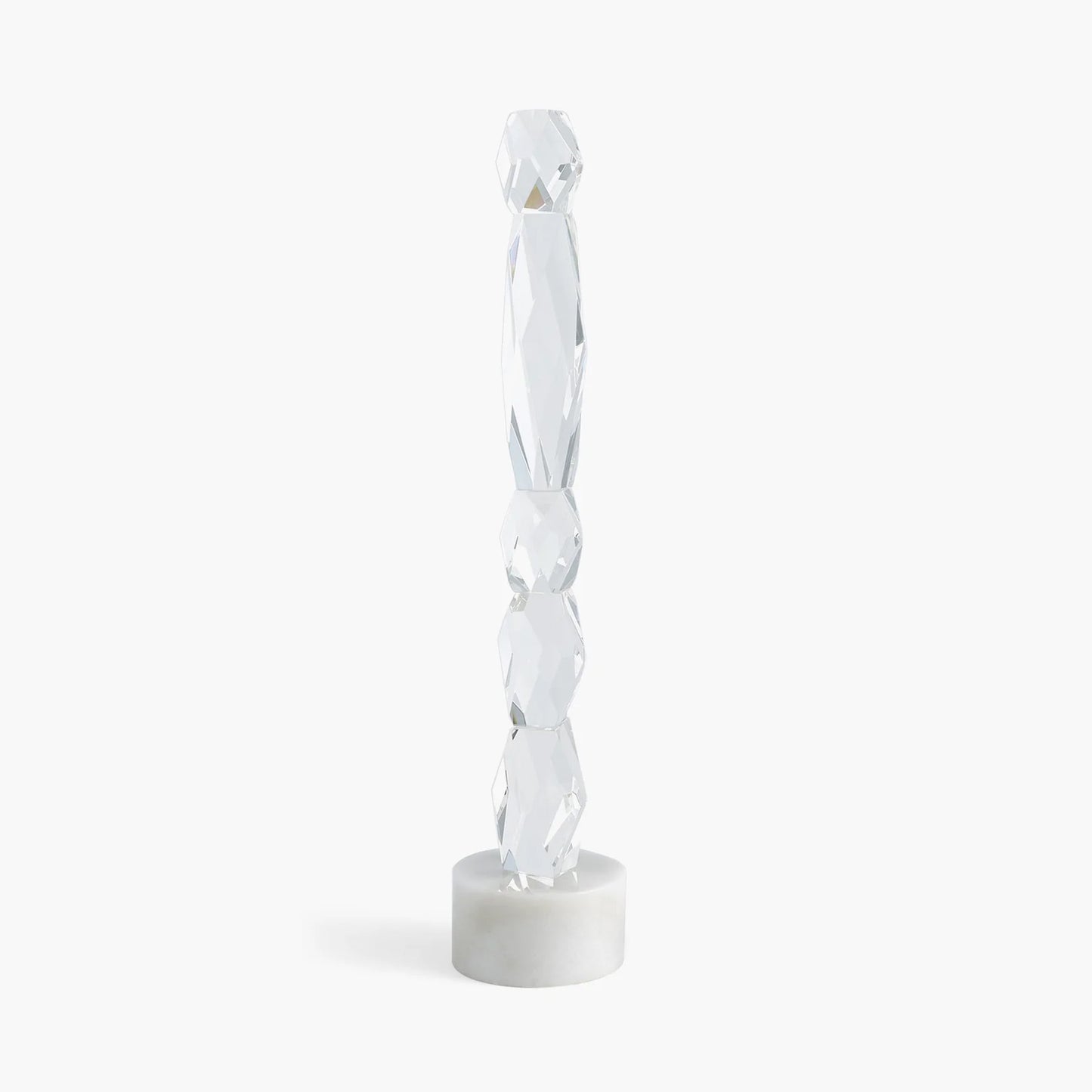 Facette Column Sculpture-White Base