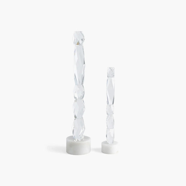 Facette Column Sculpture-White Base