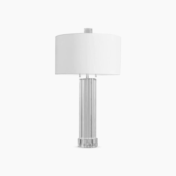 Fluted Crystal Column Table Lamp